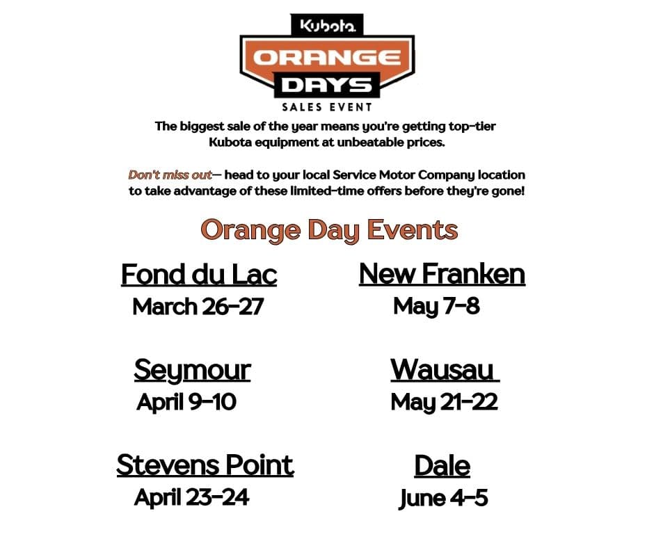 Kubota Orange Days- Fond du Lac